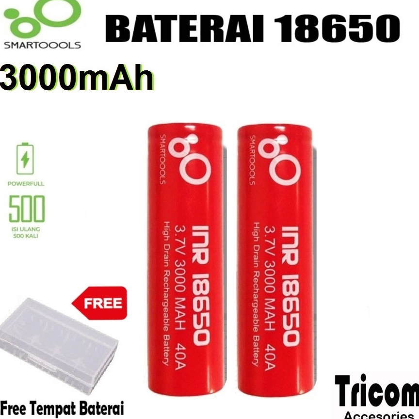 Jual KODE D7N2 Baterai 1865 IMR 37V 3mAh Smartoools Rechargeable ...