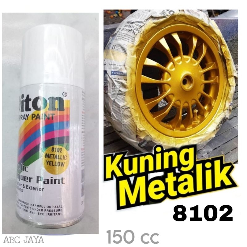 Jual Cat Pilok Diton Spray Paint 8102 Yellow Metallic 150ml Kuning ...