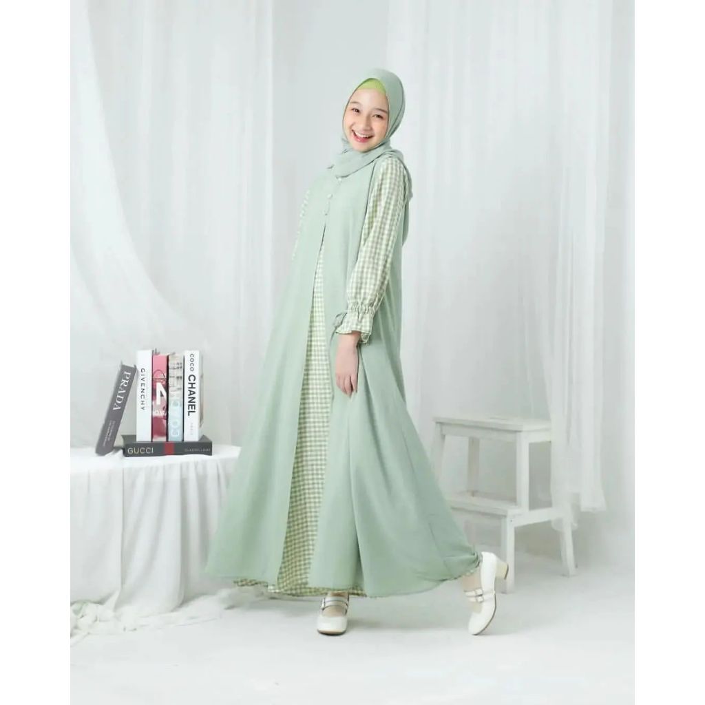 Jual Baju Gamis Anak Terbaru 2024 Permpuan Kekinian Usia 10 11 12 13 14