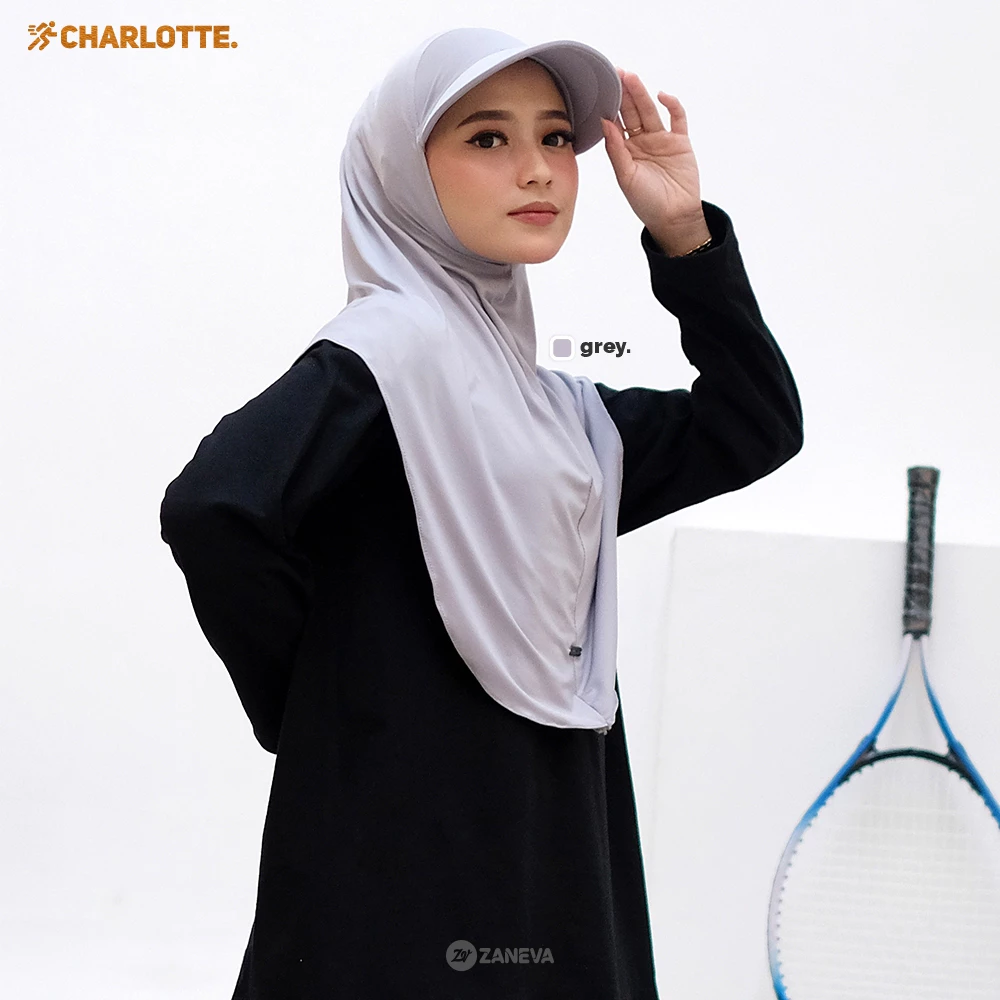 Hijab Instan Topi Sport Charlotte dan Hijab Olahraga Terbaru oleh Zaneva