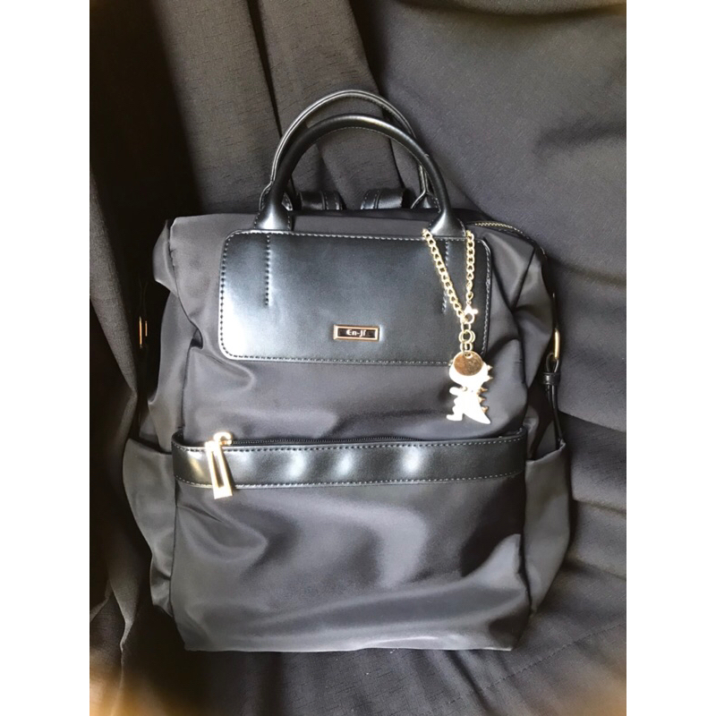 Jual En-ji Jensu Backpack - Black | Shopee Indonesia