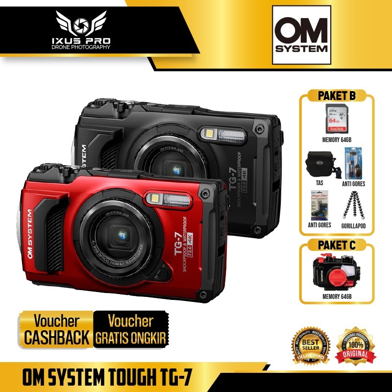 Jual Olympus Tough TG7 Pocket Camera Underwater OM System Tough TG7