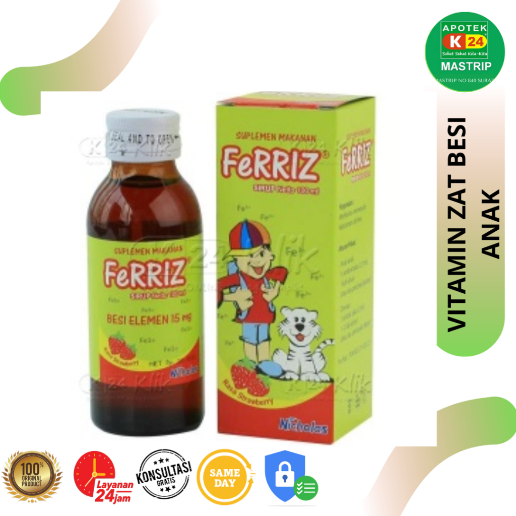 Jual FERRIZ SIRUP / Vitamin Zat Besi Anak / Vitamin Zat Besi Dewasa ...