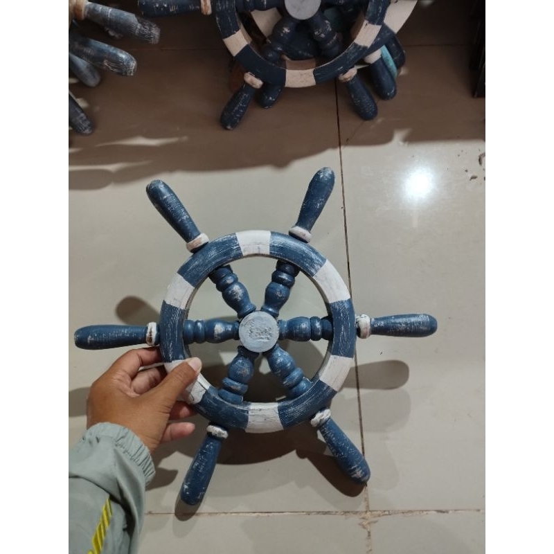 Jual Setir Kapal 20cm/Kemudi kapal/dekorasi rumah/dekorasi laut