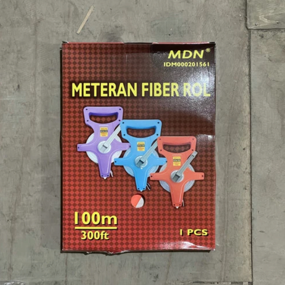Jual Meteran tanah 100 meter tancap MDN / Roll meter 100m MDN / Meteran ...
