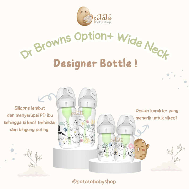 Jual Dr Brown's Anti Colic Options + Designer Bottle - Botol Susu Dr ...