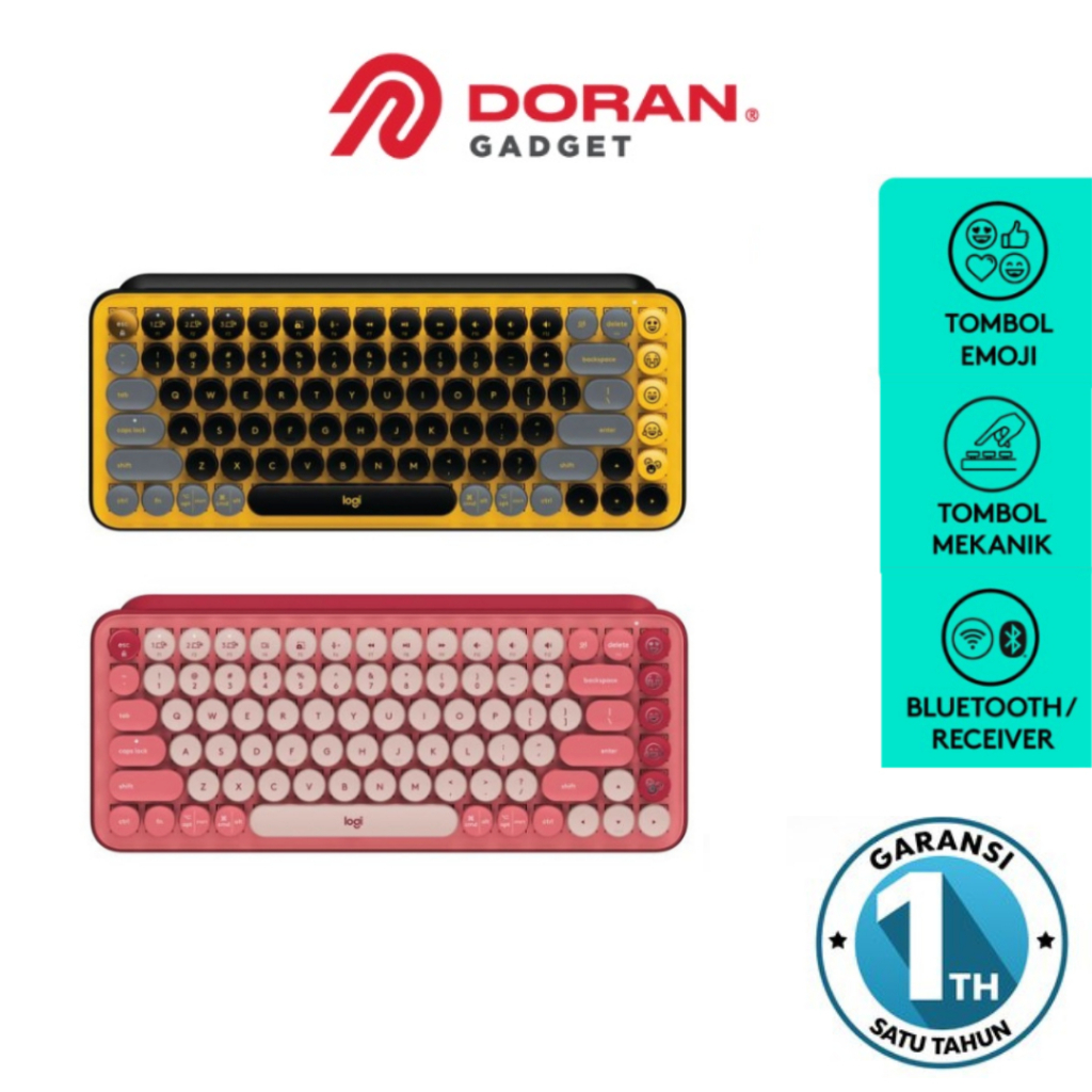 Jual Logitech POP Keys Emoji Keyboard Wireless Mechanical Garansi Resmi ...