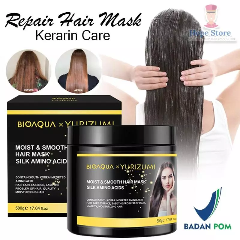 Bioaqua x Yurizumi Smooth and Moisten Hair Mask Masker Rambut Creambath Ala Salon BPOM | AutoStock
