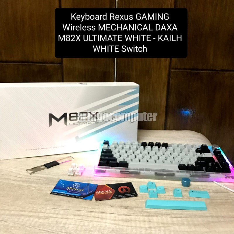 Jual Keyboard Rexus GAMING Wireless MECHANICAL DAXA M82X ULTIMATE WHITE