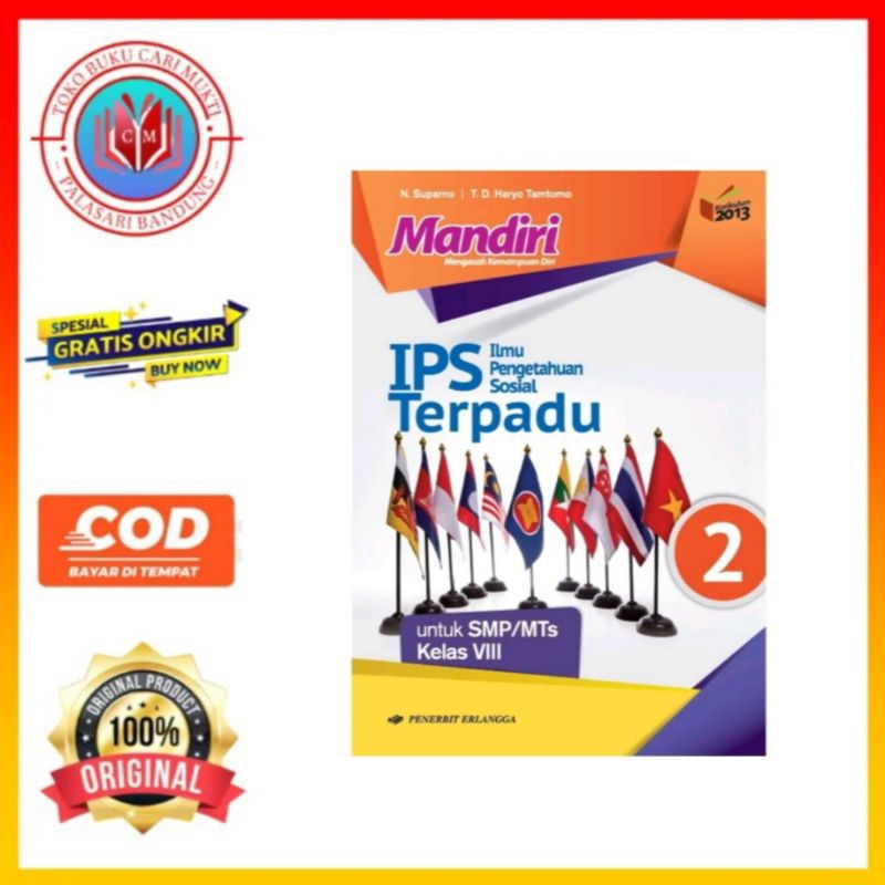 Jual Erlangga Buku Mandiri IPS Terpadu Untuk SMP/MTS Kelas 8 Kurikulum ...