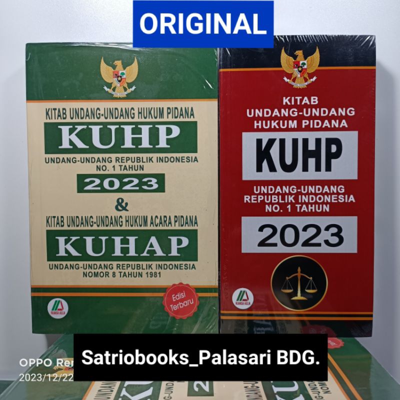 Jual BUKU KUHP KUHAP DAN KUHAP 2023. KITAB UNDANG UNDANG HUKUM PIDANA