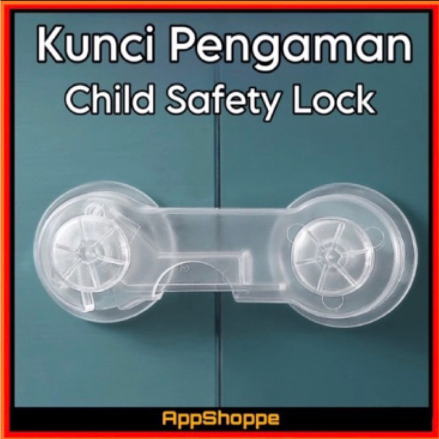 Jual Kunci Pengaman Child Safety Lock Transparent Lemari Kulkas