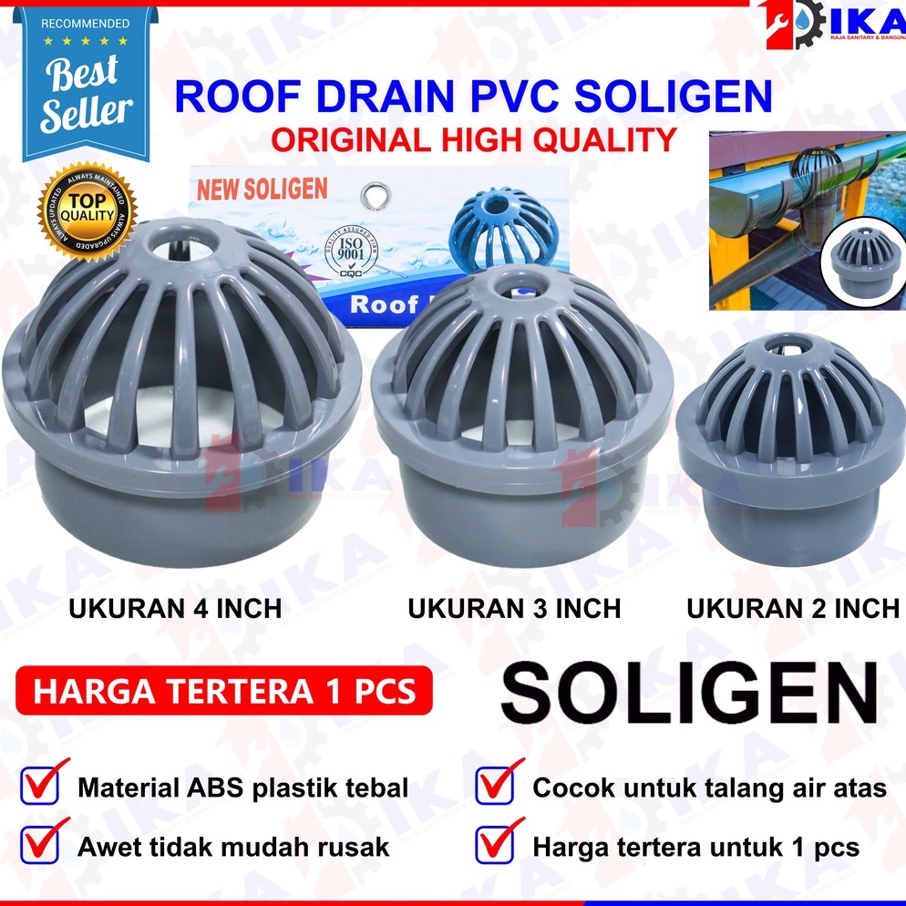 Jual Best Roof Drain SOLIGEN 2 Dan 3 Inch Saringan Talang Air ...