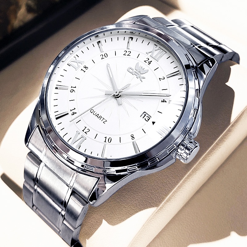 Jual OPK Jam Tangan Cowok Original Branded Luminous Stainless Steel ...