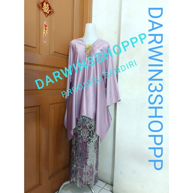 Jual TERLARIS KEBAYA ONE SET POLOS TUNIK SATIN/ TERBARU KEBAYA MODERN