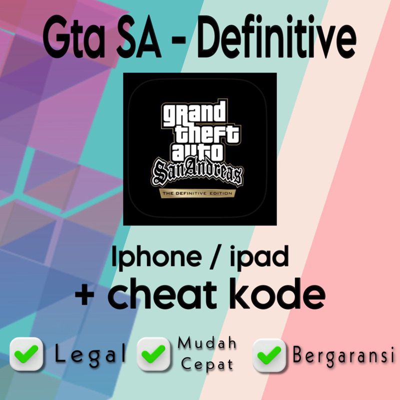 Jual GTA SA San andreas Definitive IOS + Full Kode Cheat ( iphone / ipad ) Shopee Indonesia