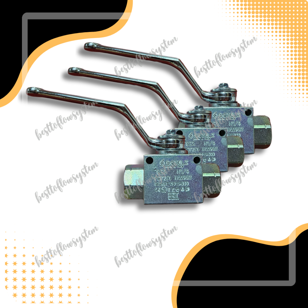 Jual GEMELS hydraulic ball valve 2 way GE2 N1/4" NPT stop kran hidrolik