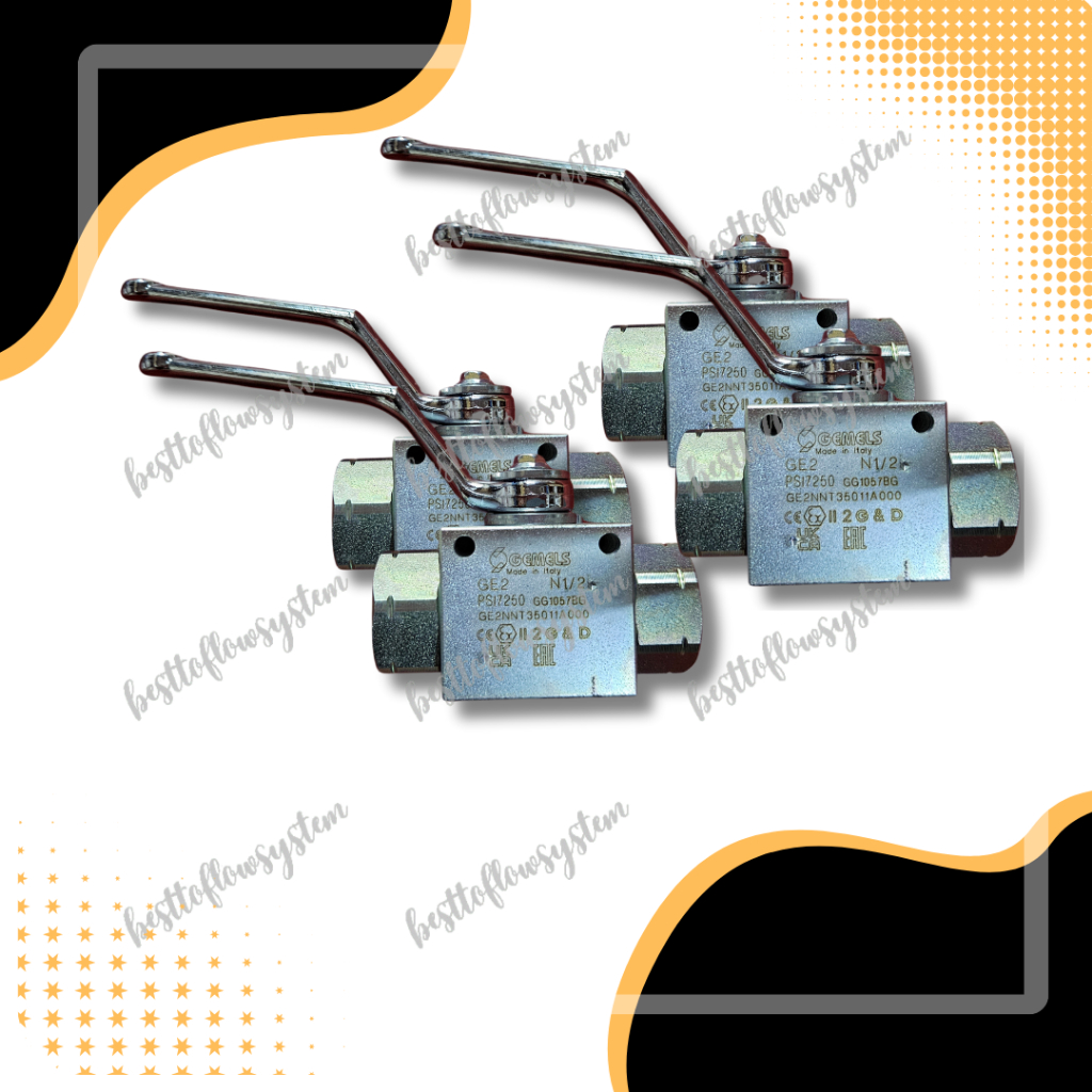 Jual GEMELS hydraulic ball valve 2 way GE2 N1/2" NPT stop kran hidrolik