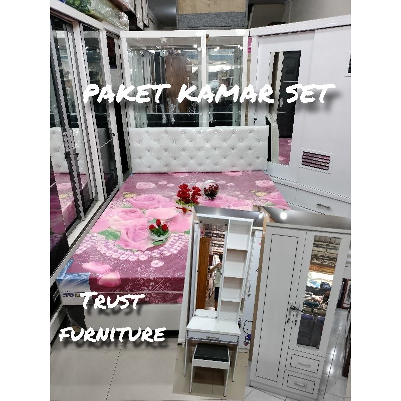 Jual Paket Kamar Set Paket Seserahan Tempat Tidur Kasur Lemari Dan