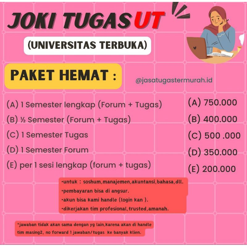 Jual PAKET ALMET UT Tugas Universitas Terbuka | Shopee Indonesia