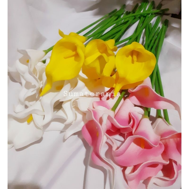 F31 Latex Calla Lily Artificial Flowers – Multi-Color Set, Realistic Floral Decor