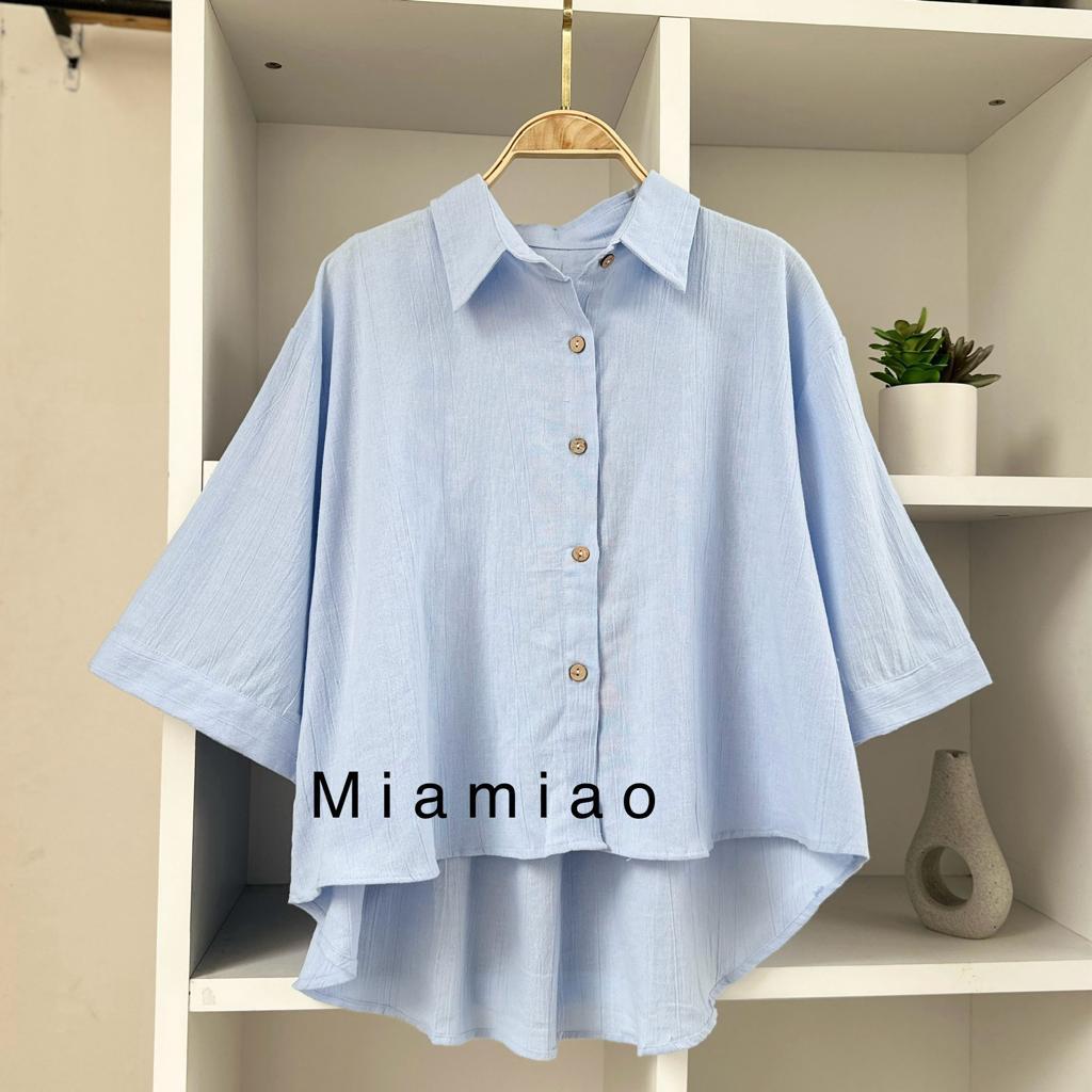Jual ALISA TOP Atasan Blouse Kemeja Wanita Linen Oversized Shirt
