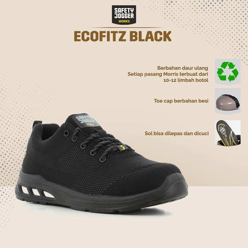 Jual SAFETY JOGGER ECOFITZ S1P LOW BLACK Shopee Indonesia