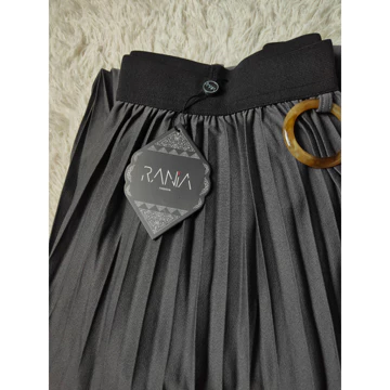 Rok Plisket Rania Zr Premium Skirt Wanita Korean Maxi Panjang Plisket Payung Mayung Pinggang