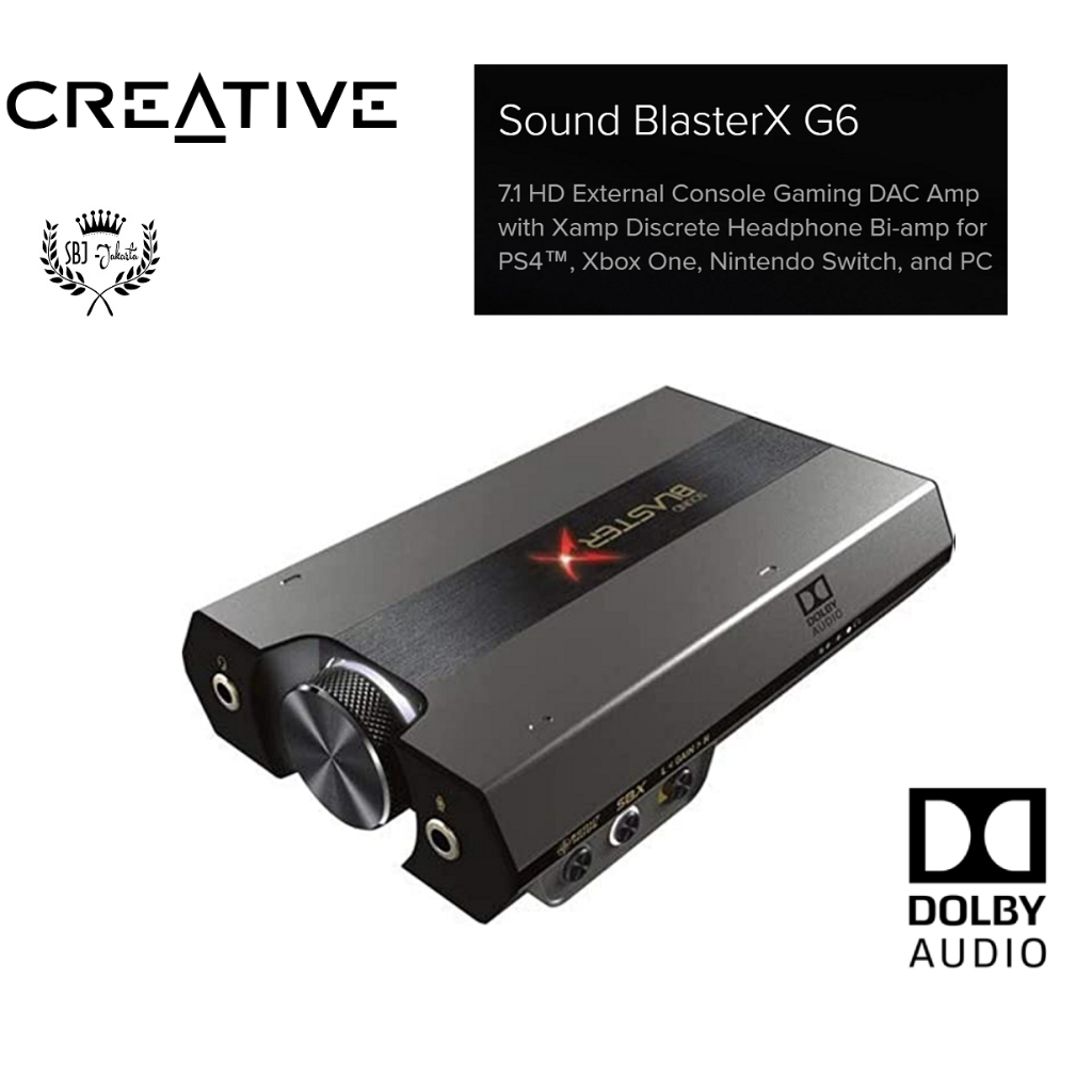 Jual CREATIVE Sound BlasterX G6 Hires 7.1 USB DAC Amp Sound Card PS4/5