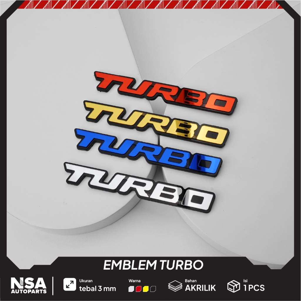 Jual EMBLEM TURBO EMBLEM ASLI BUKAN STIKER BAHAN BERKUALITAS TIMBUL ...