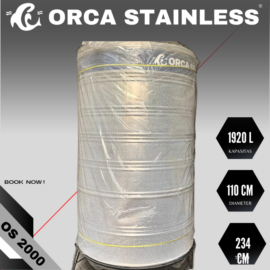 Jual Toren / Tangki air Stainless Orca - OS 2000 - 1.920 L | Shopee ...