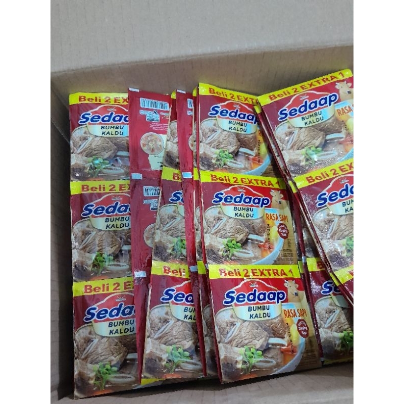 Jual Sedap bumbu kaldu Rasa sapi 1 renteng isi 18 bungkus | Shopee ...