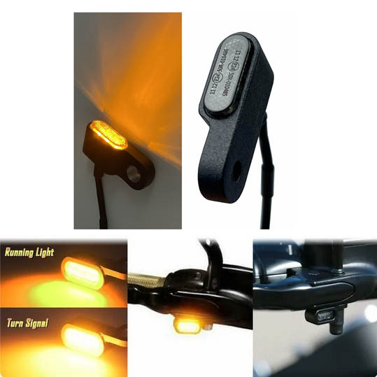 Jual Lampu Sein motor LED Mini Dipasang di Handle rem dan kopling ...
