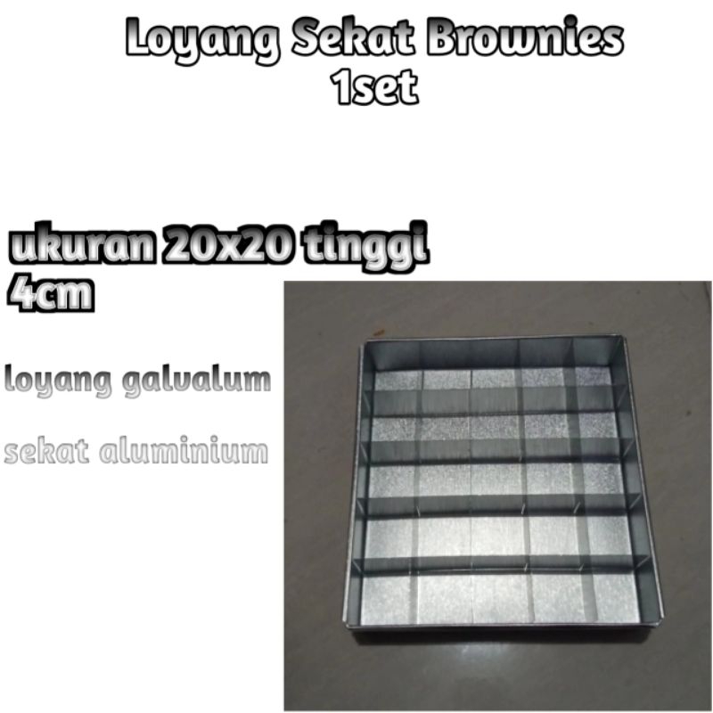 Jual loyang sekat brownies 20x20 galvalum Shopee Indonesia