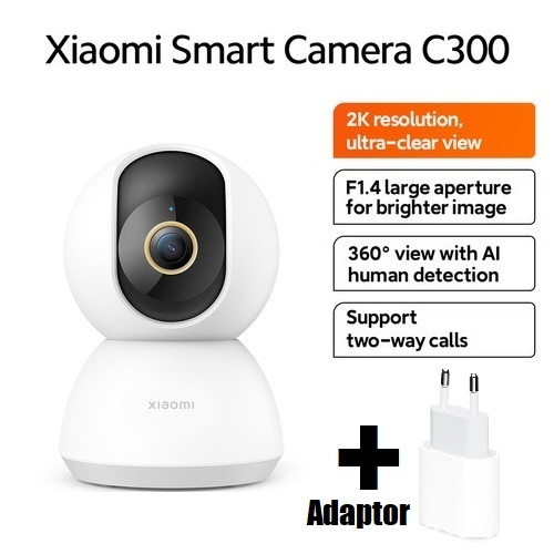 Xiaomi Mi Smart Camera C200, Telecamera WiFi Interna 1080P, Visione 360°, Rilevamento Umano AI, Audio Bidirezionale, Compatibile Con Google E Alexa