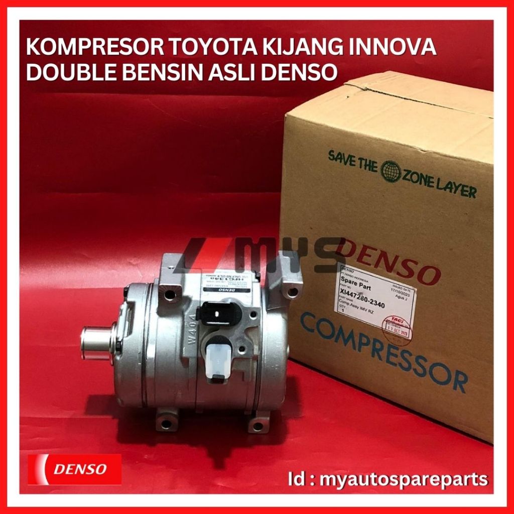 Jual KOMPRESOR AC Mobil TOYOTA Kijang Innova Fortuner Double Bensin ...