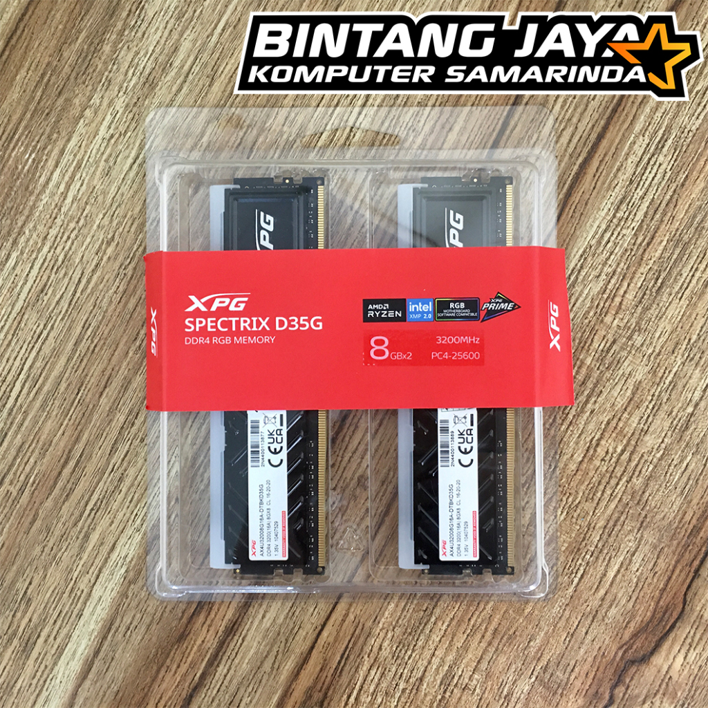 Jual RAM DDR4 XPG Spectrix D35G 16GB (8GB x 2) 3200Mhz RGB Black