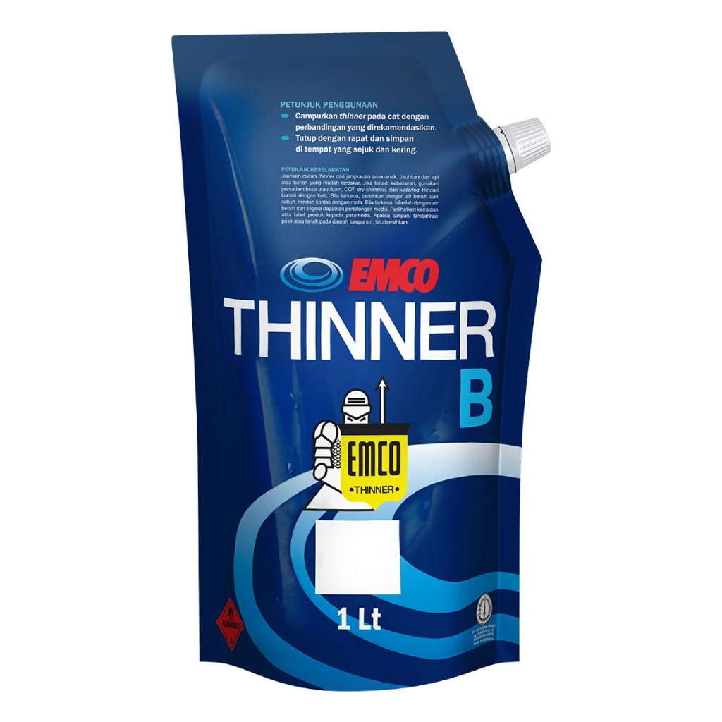 Jual EMCO Thinner B 1 Liter Untuk Cat Kayu Besi Thiner Tinner Tiner ...