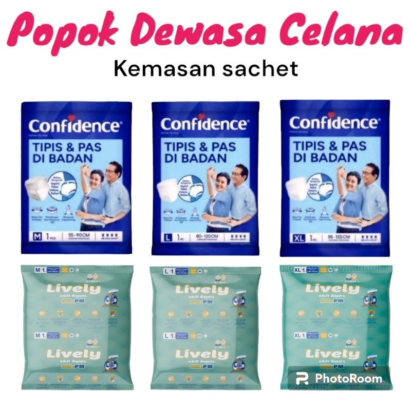 Jual Confidence/Lively Popok Dewasa CELANA Renteng L1, M1 | Shopee ...