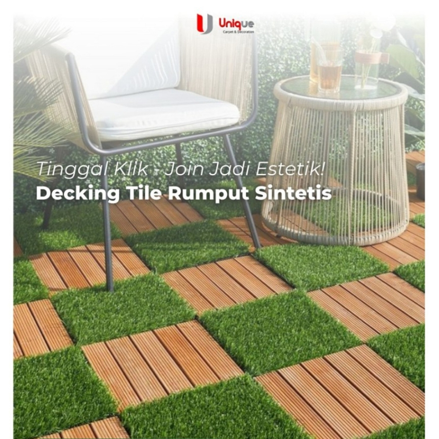 Jual Synthetic Grass Decking Tile / Lantai Rumput Tile + Drainase ...