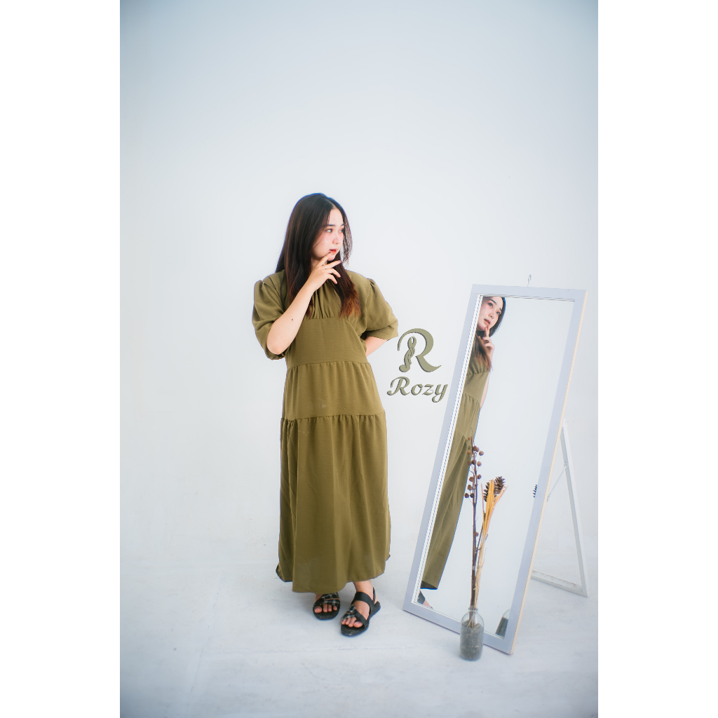 Jual Rozy - Dress Shopia Crinkle Airflow Kekinian Terbaru 2024 | Shopee ...