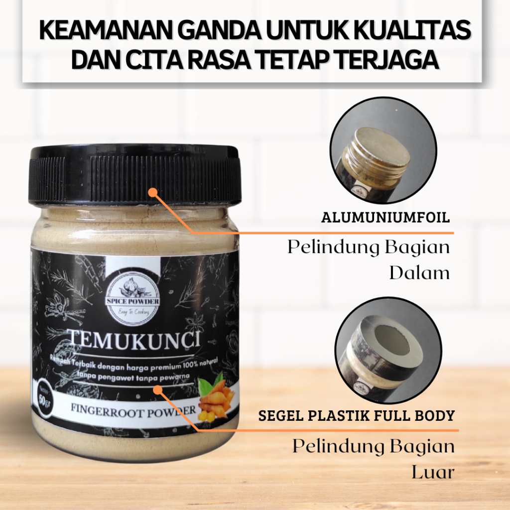 Jual Temu kunci Bubuk - Bumbu Dapur Rempah Asli Murni Original Organik ...