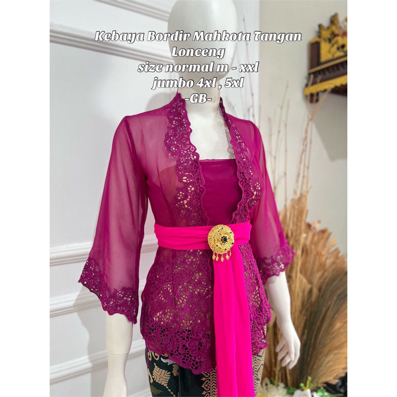 Jual Wkb Kebaya Jadi Bordir Motif Mahkota Kebaya Jadi Terbaru