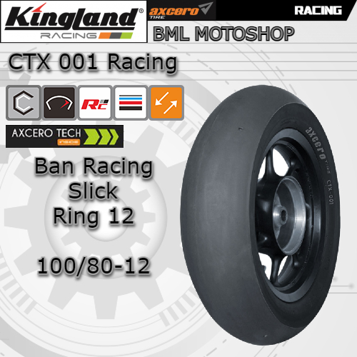 Jual Ban Scoopy Racing Slick 100/80-12 Kingland CTX Ban Balap Botak ...