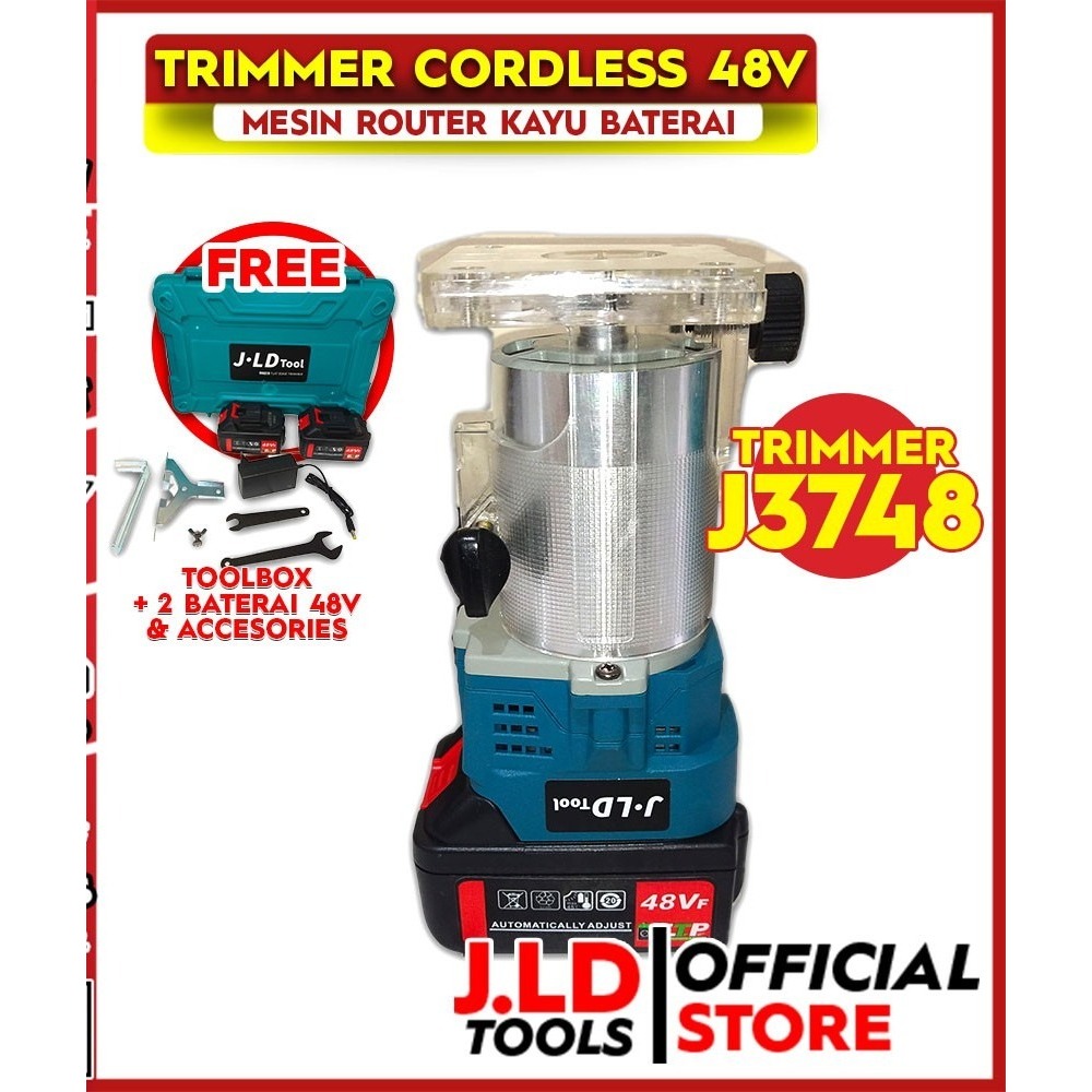 Jual Jld Mesin Trimmer Cordless Volt Router Kayu Battery Profil