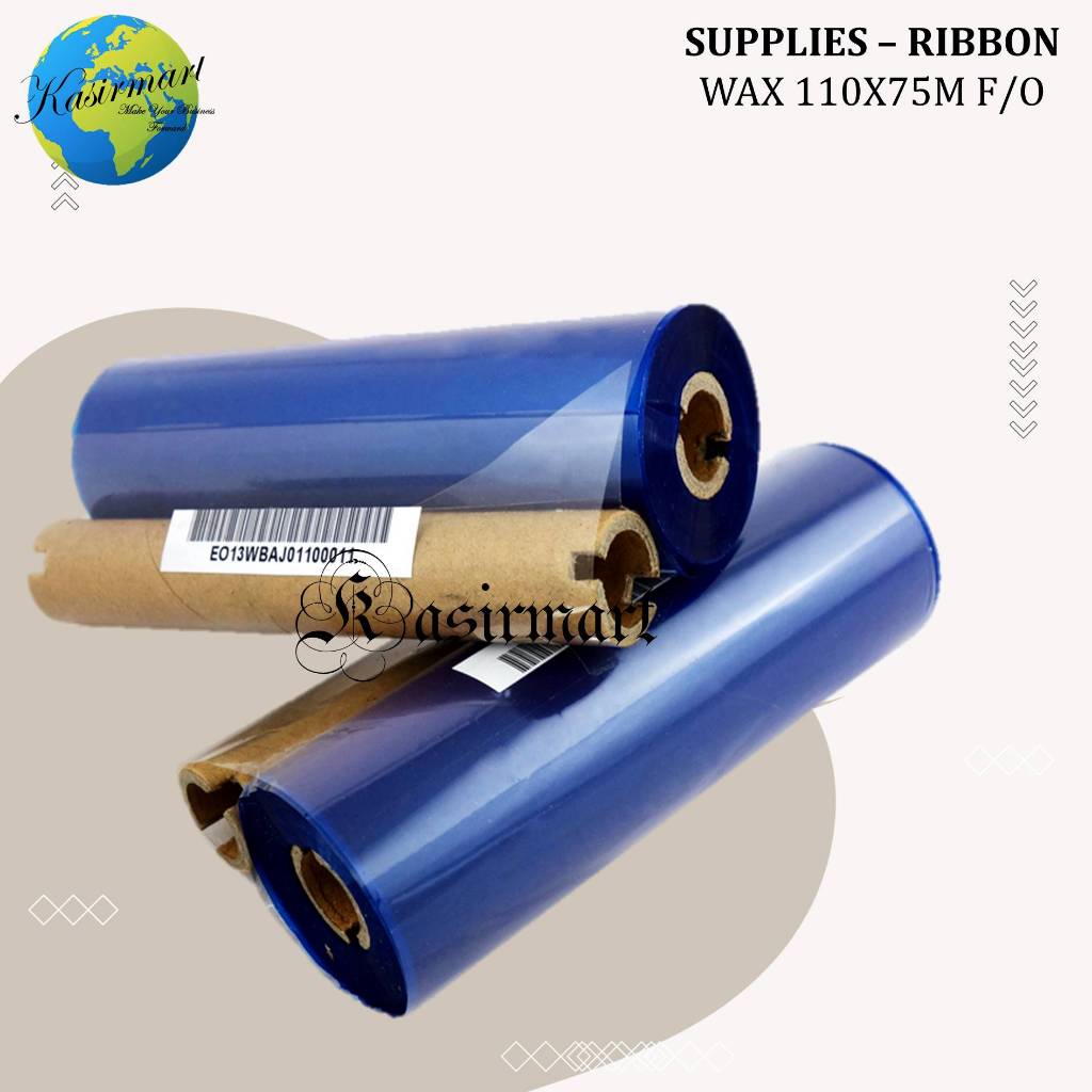 Jual Ribbon Barcode Wax 110x75 Meter F/O Tinta Printer Barcode ZD220 ...