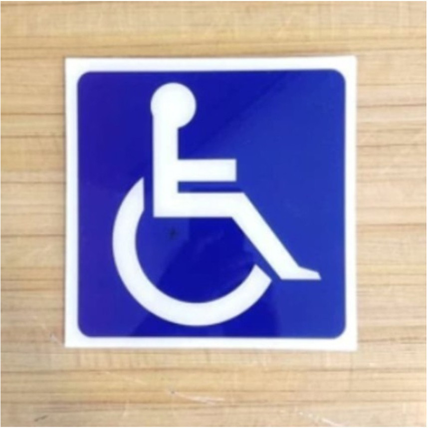 Jual SIGN STICKER DISABILITAS UK 30 X 30 CM K3 RAMBU SAFETY | Shopee ...