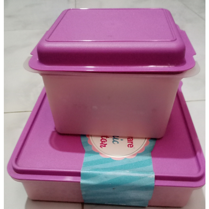 Lot Tupperware Violet : Iso Tup 3.4L + Passoire 2.25L - La Gamme Iso