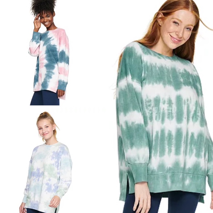 Jual HOT SALE SO BY KOHLS WOMEN SWEATSHIRT SOFT TIE DYE LEMBUT Shopee Indonesia