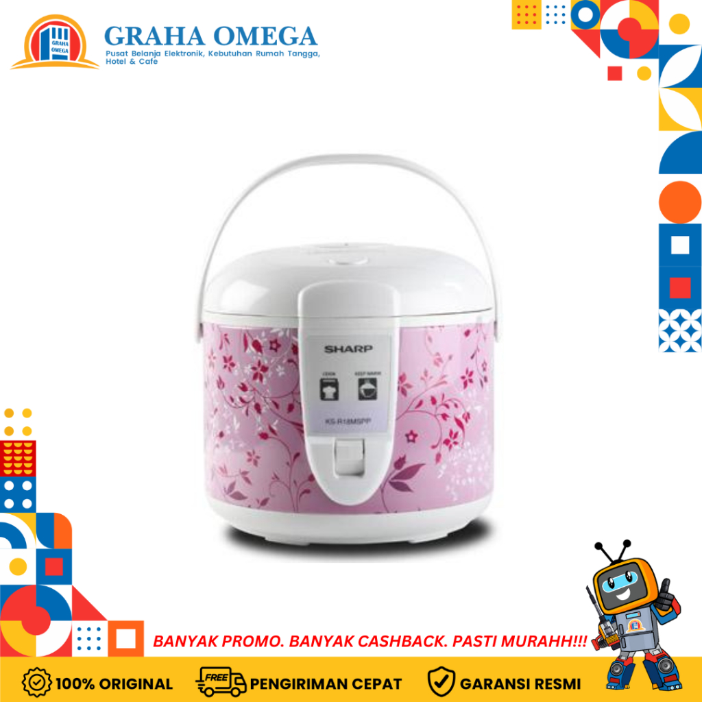 Jual SHARP Magic Com 1,8 Liter Rice Cooker KS R 18 MS (2 PILIHAN